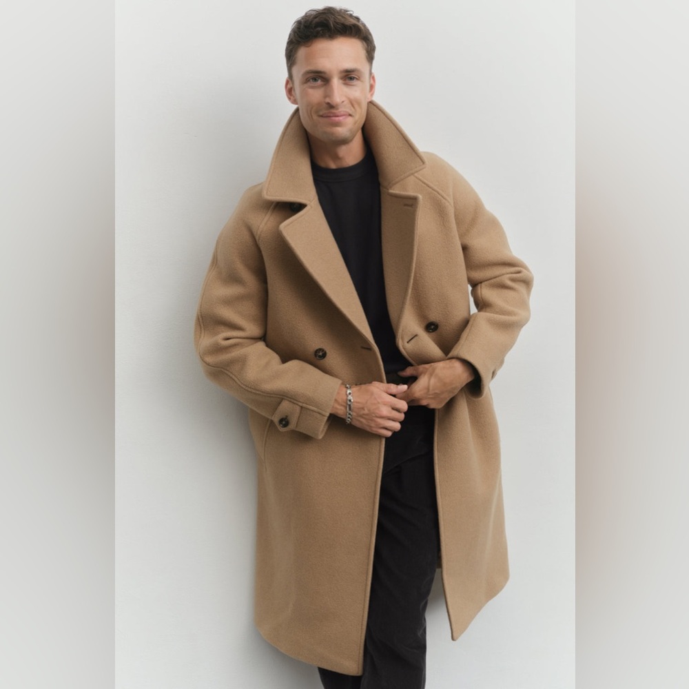 AYR The Big Win double breasted wool coat NWOT - Picture 2 of 10